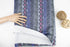Blue Purple Digital Snake Print Polyester Knit with Fleece Back Fabric by the yard